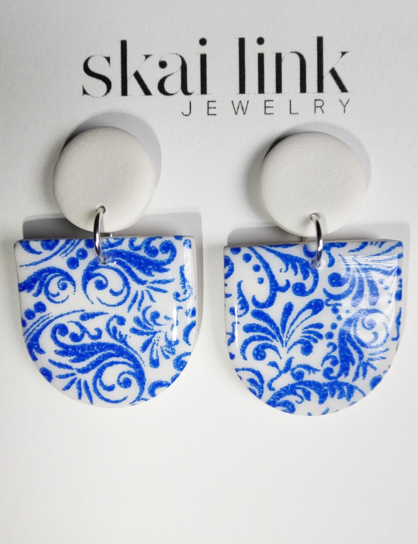 Siren Blue Earrings (short arch)